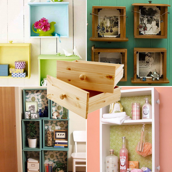 shelves-from-recycled-drawers